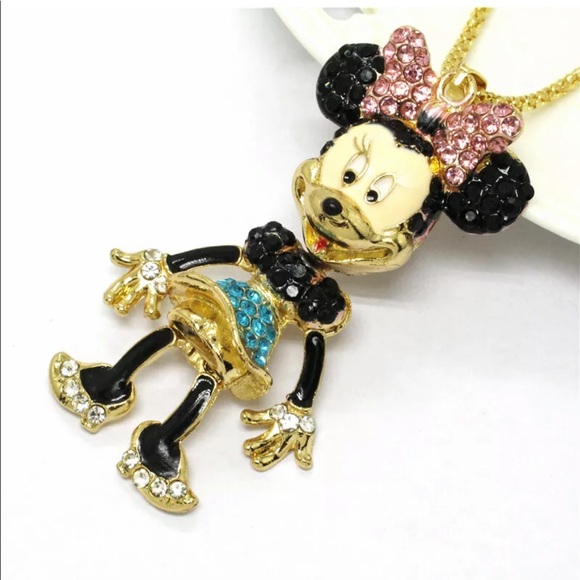 Disney Minnie Mouse necklace betsey Johnson - Picture 2 of 2